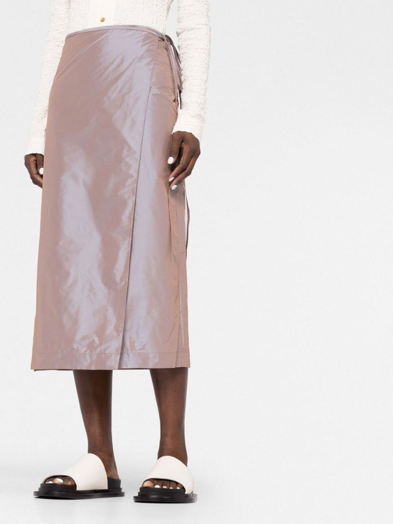 Pink Adela Iridescent Wrap Skirt