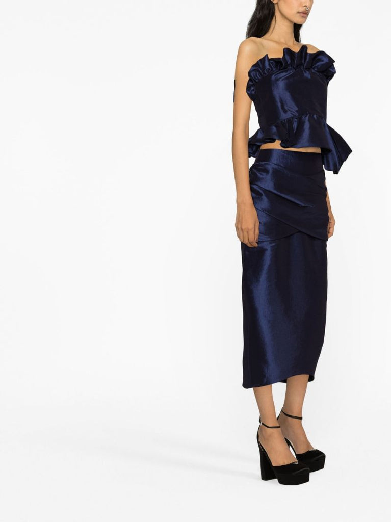 Blue Colette Pencil Skirt