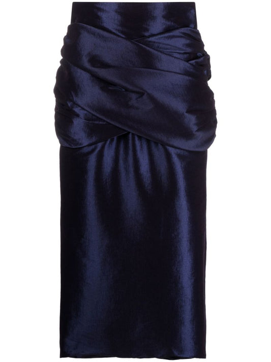 Blue Colette Pencil Skirt