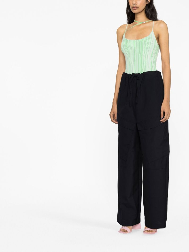 Green Asymmetric Knitted Top