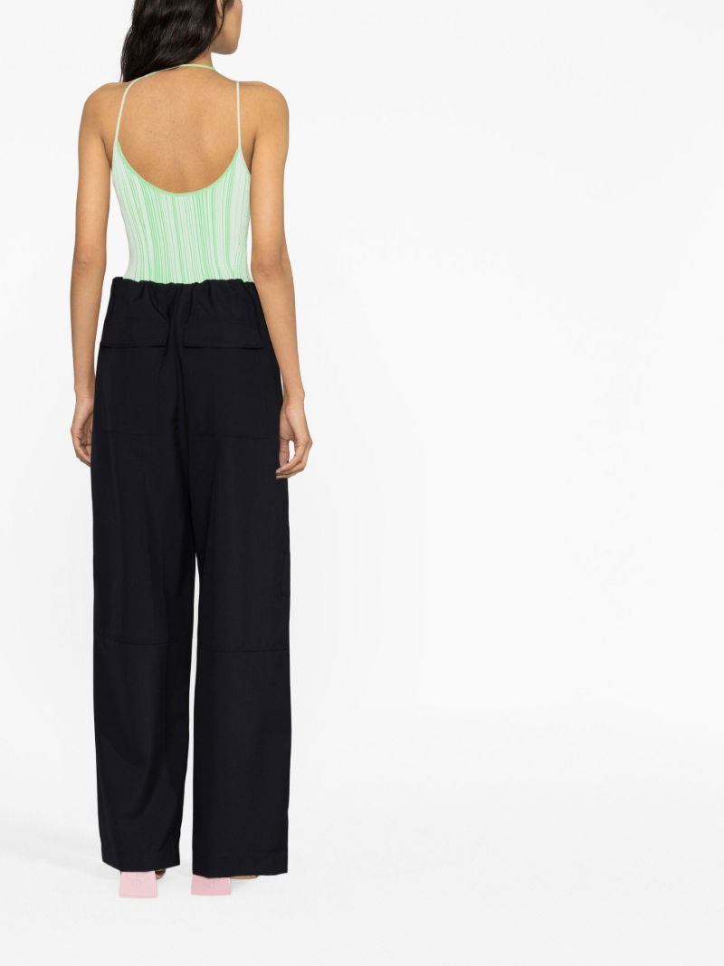 Green Asymmetric Knitted Top