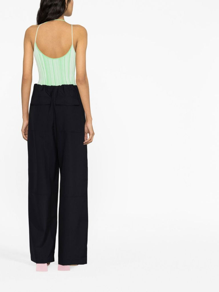Green Asymmetric Knitted Top