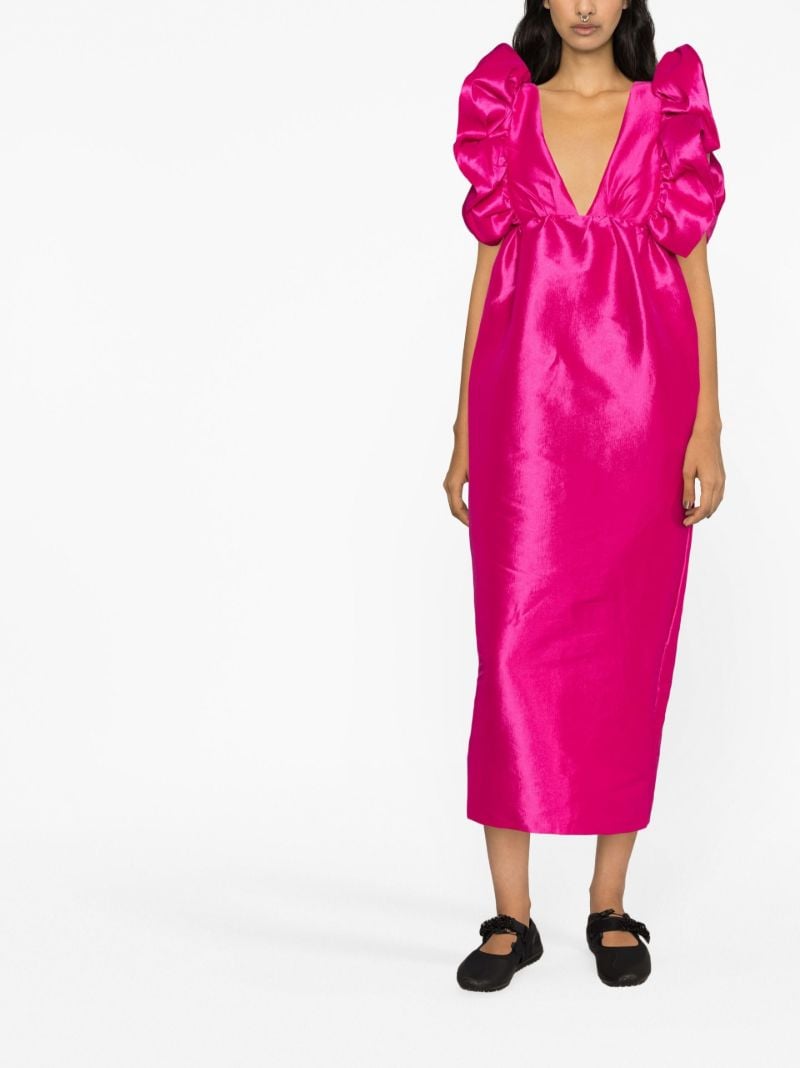 Pink Metvi Satin Maxi Dress
