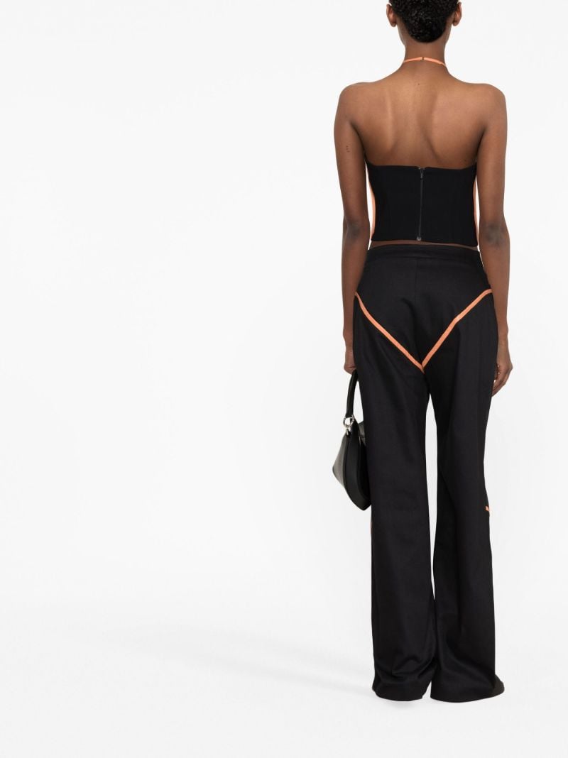 Black Rodeo Seam-detail Flared Jeans