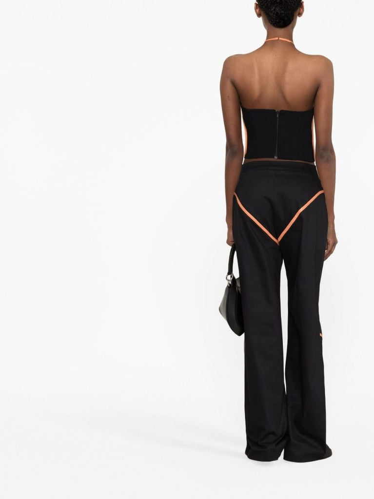 Black Rodeo Seam-detail Flared Jeans