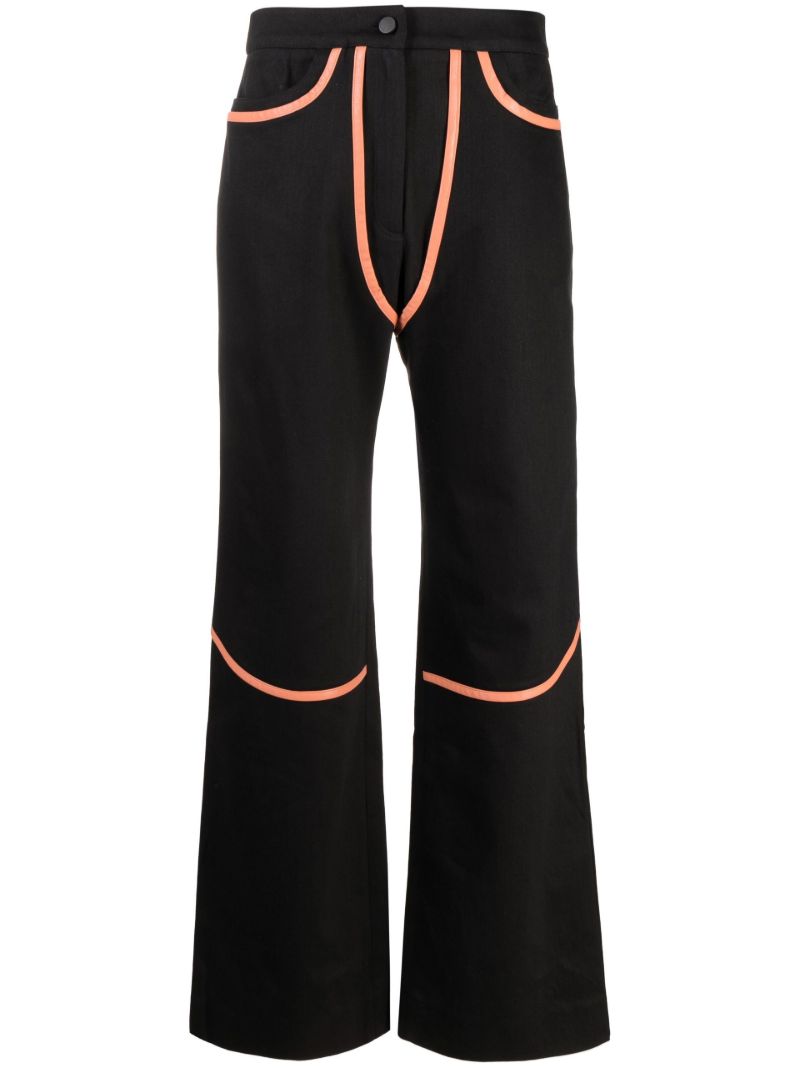Black Rodeo Seam-detail Flared Jeans