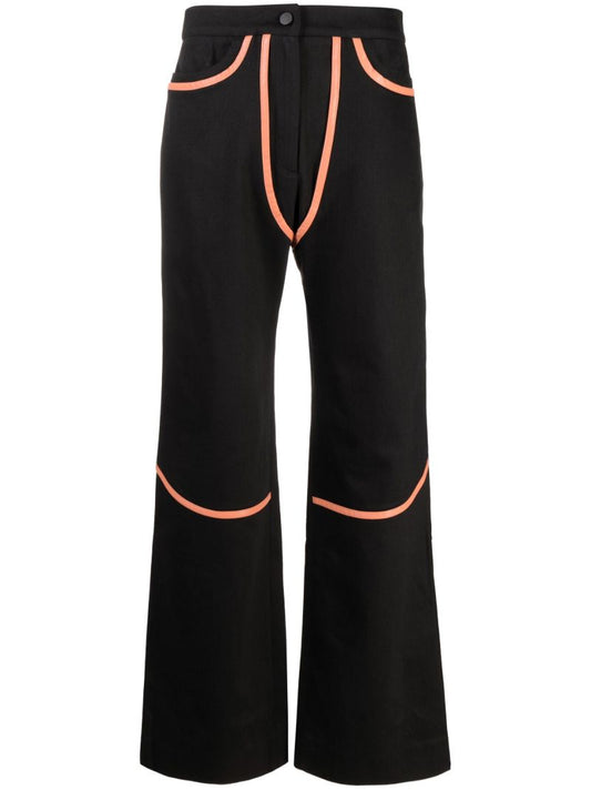 Black Rodeo Seam-detail Flared Jeans