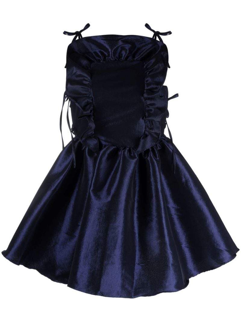 Blue Chiara Ruffled Mini Dress