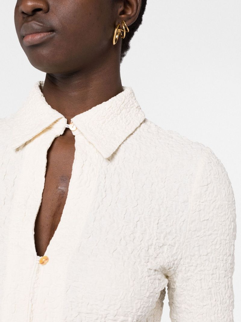 White Lowry Seersucker Shirt