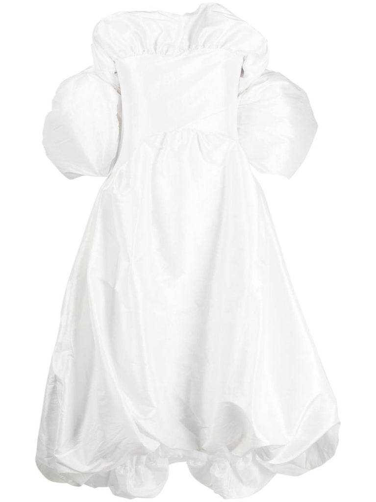 White Reshma Off-shoulder Midi Dress