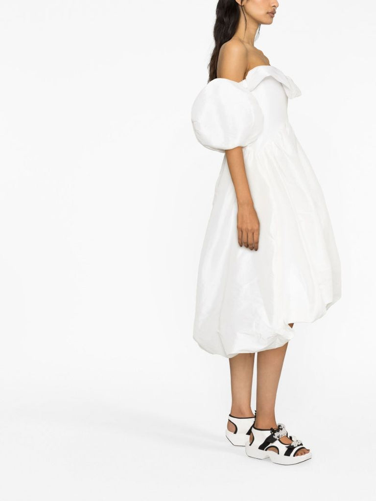 White Reshma Off-shoulder Midi Dress