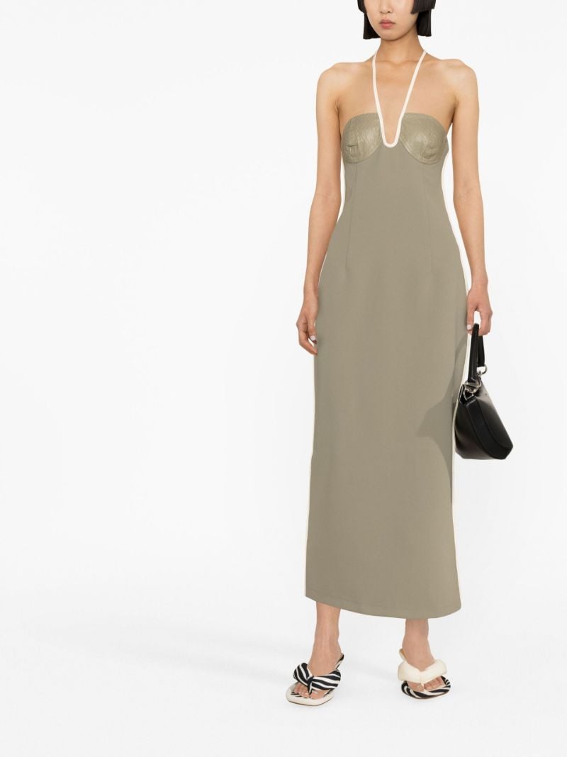 Green Nassia Halterneck Midi Dress