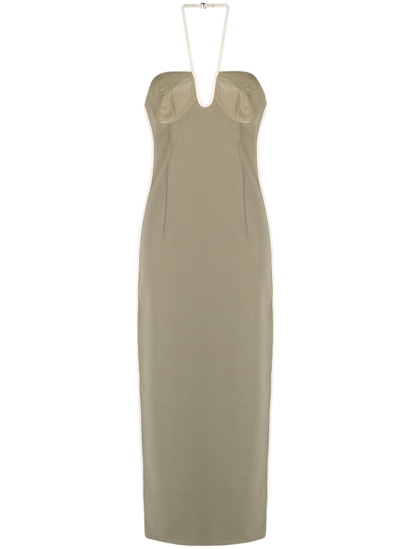Green Nassia Halterneck Midi Dress