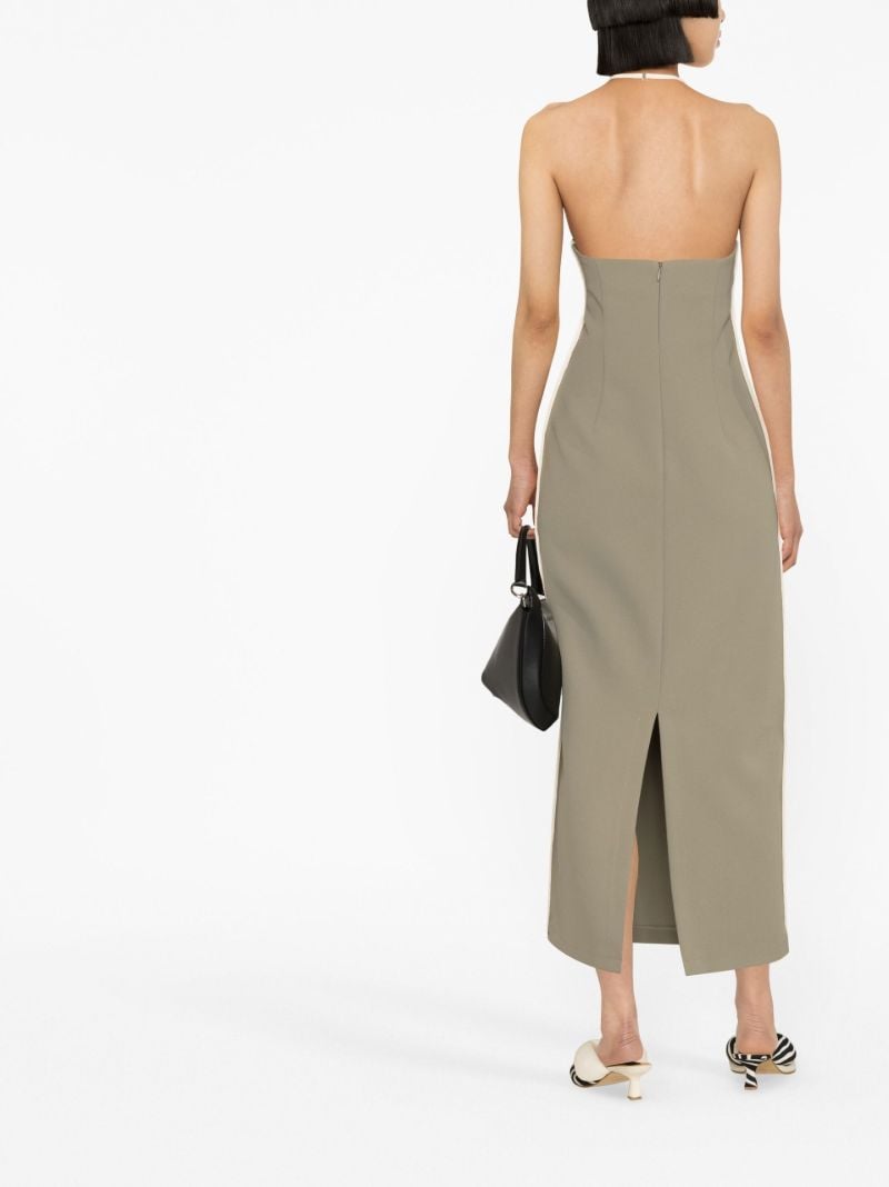 Green Nassia Halterneck Midi Dress