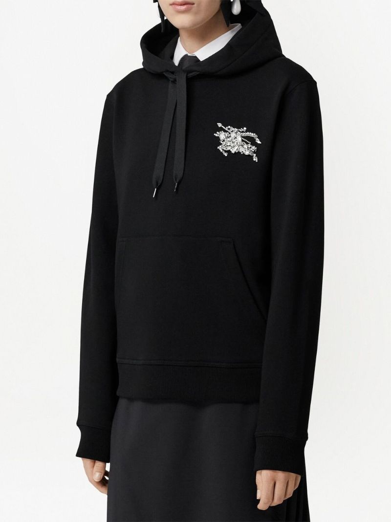 Black Crystal Ekd Cotton Hoodie