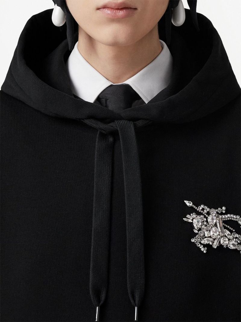 Black Crystal Ekd Cotton Hoodie