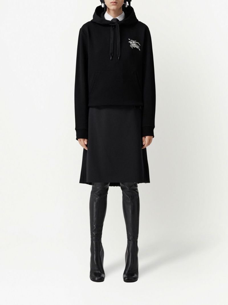 Black Crystal Ekd Cotton Hoodie