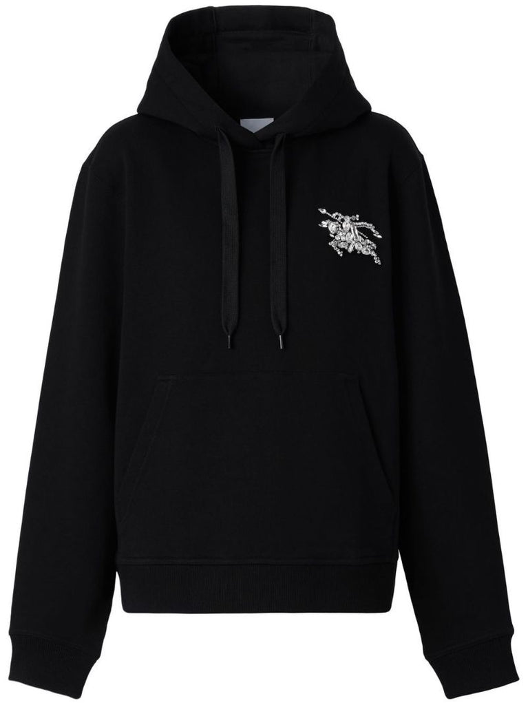 Black Crystal Ekd Cotton Hoodie