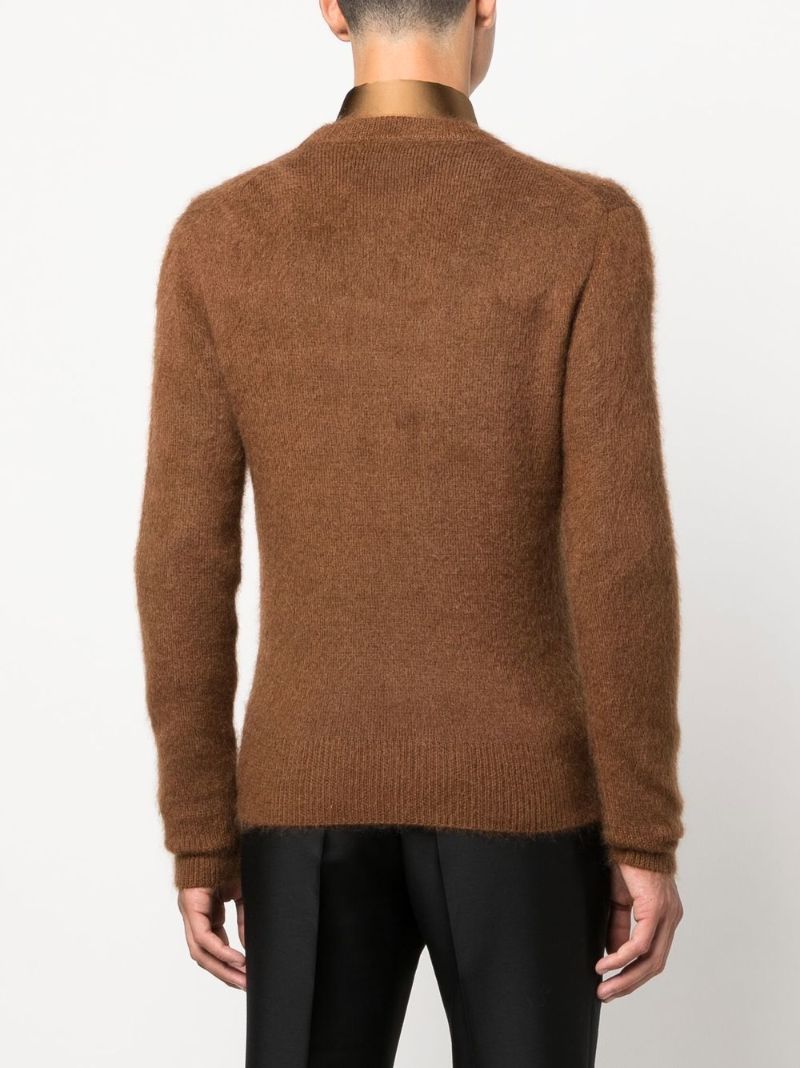 Brown Crew Neck Sweater