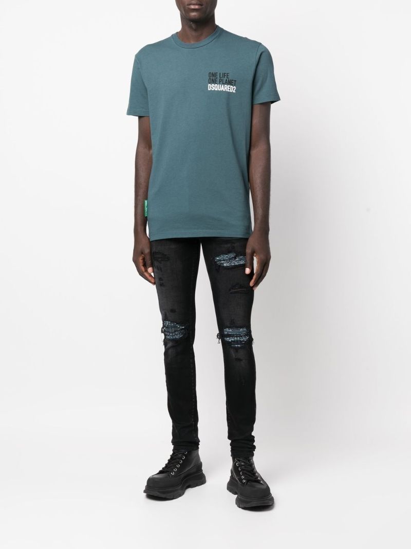 Blue One Life One Planet T-shirt