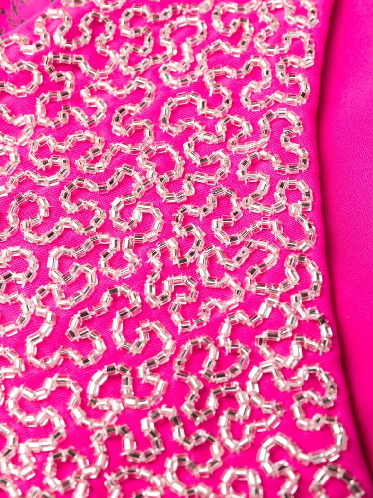 Pink Sandy Bead-embellished Bikini
