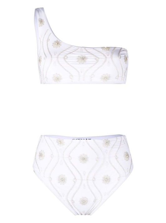 White Isadora One Shoulder Bikini