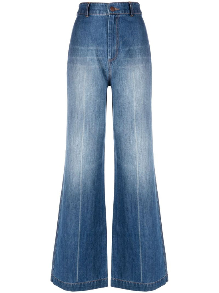 Blue Fallon Straight-leg Jeans