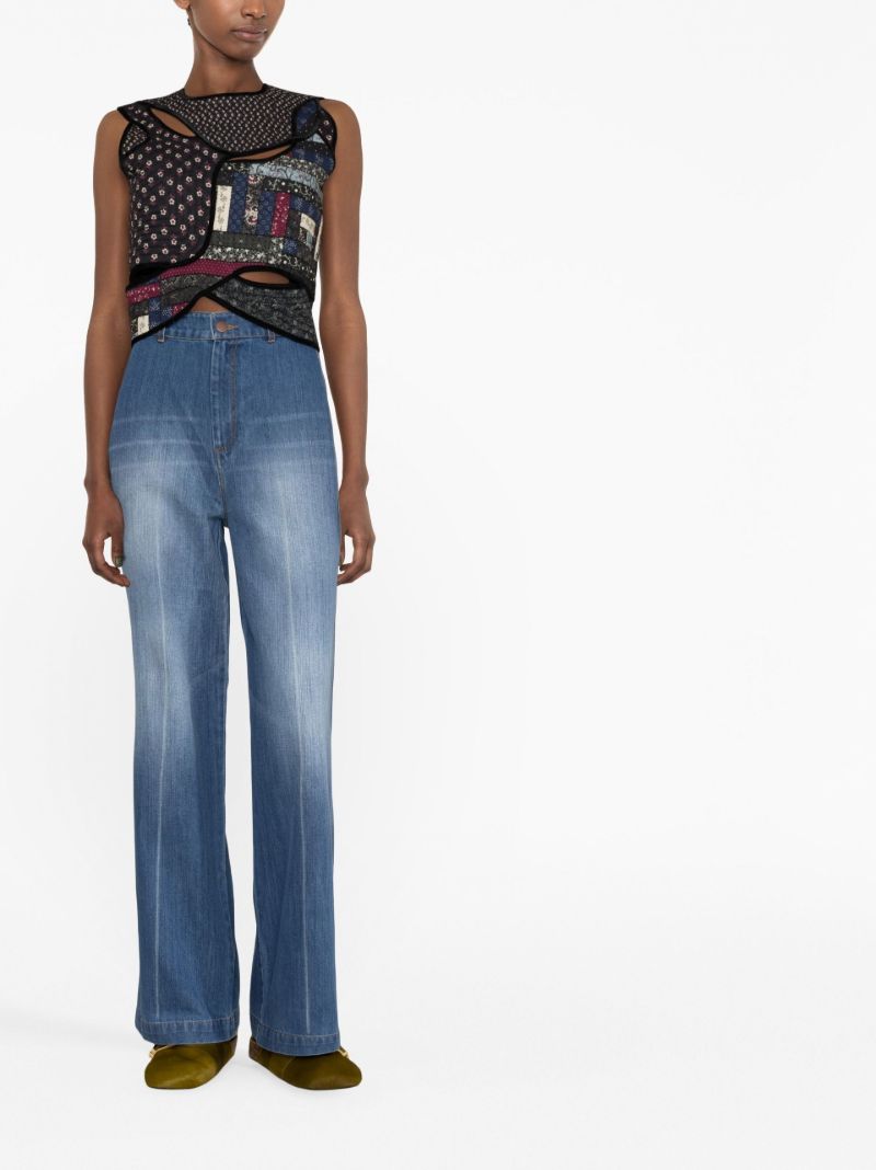Blue Fallon Straight-leg Jeans