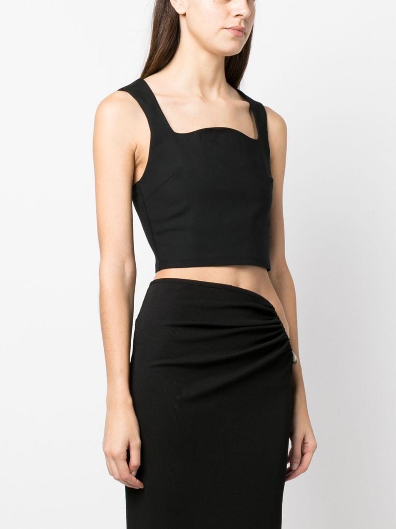 Black Reagan Knitted Crop Top