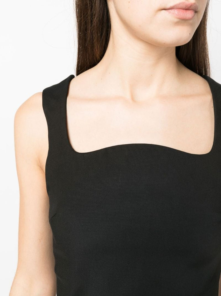 Black Reagan Knitted Crop Top