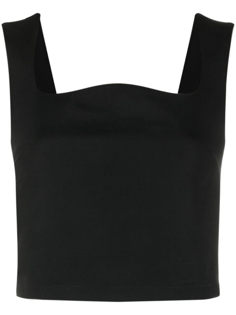 Black Reagan Knitted Crop Top