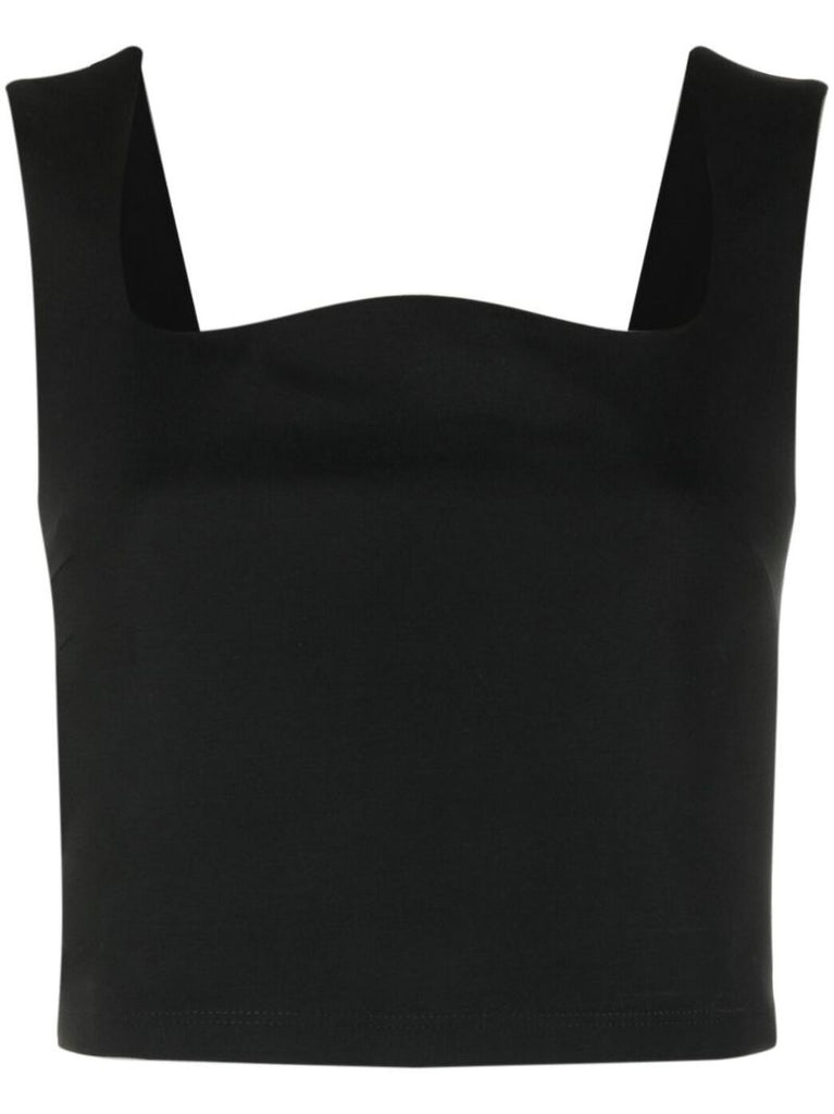 Black Reagan Knitted Crop Top