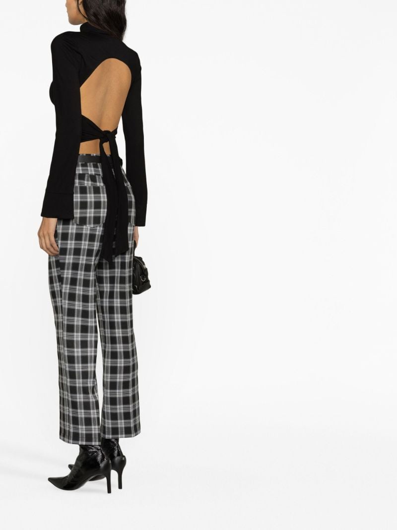 Black Zaire Open-back Knitted Top