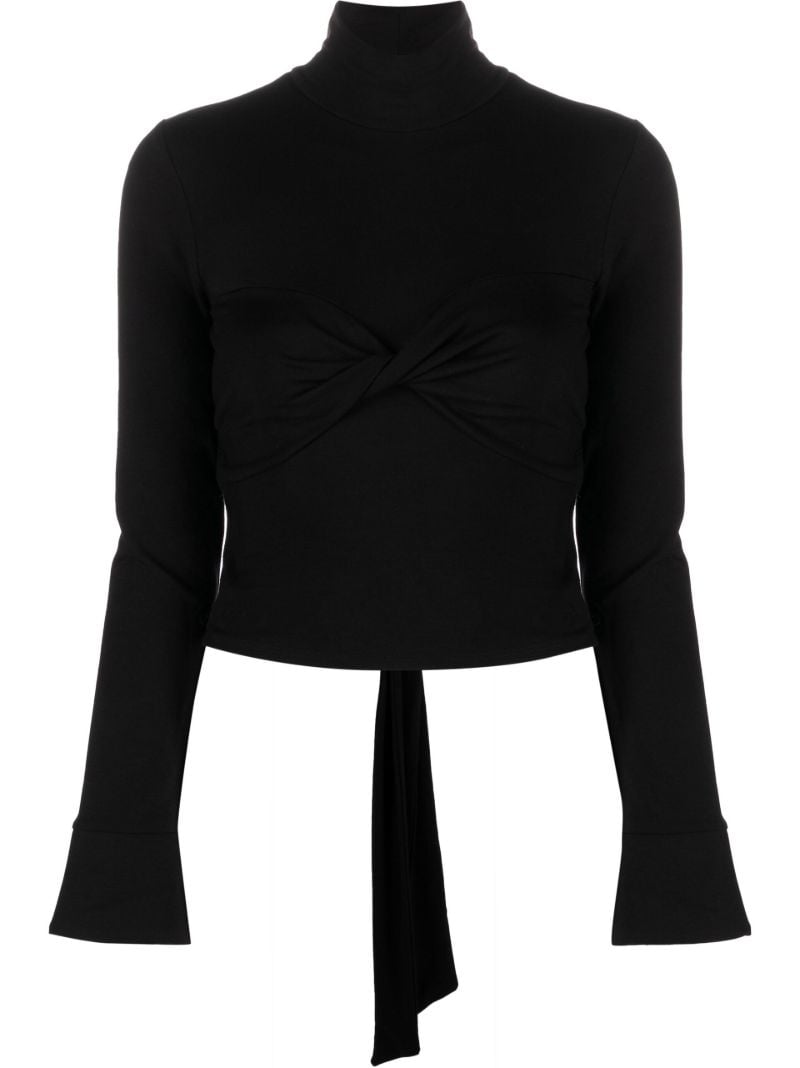 Black Zaire Open-back Knitted Top