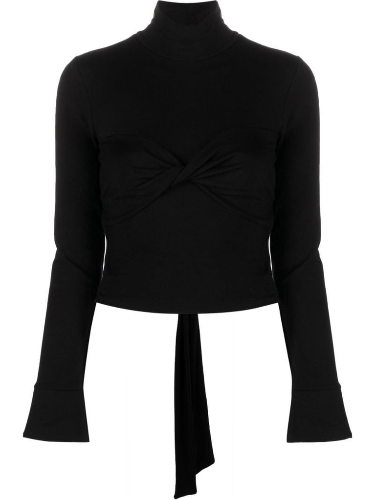 Black Zaire Open-back Knitted Top