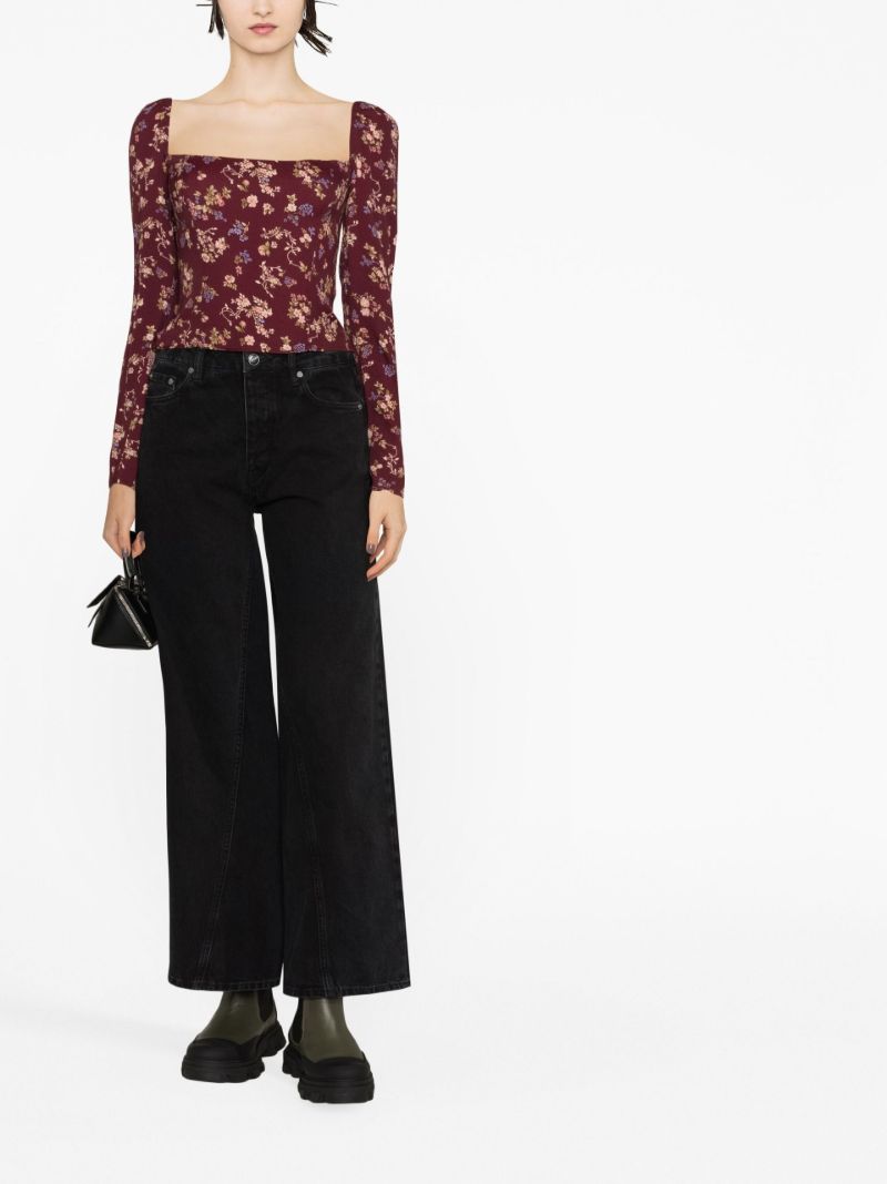 Red Demi Floral Print Top