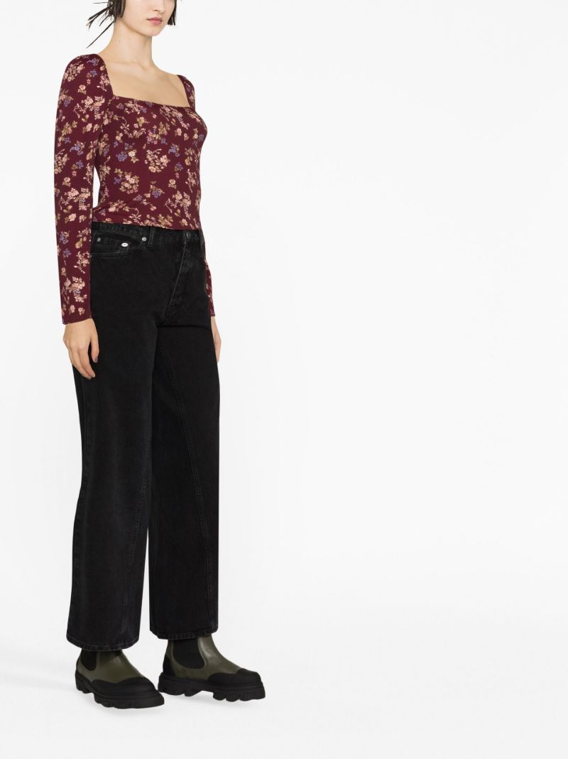 Red Demi Floral Print Top