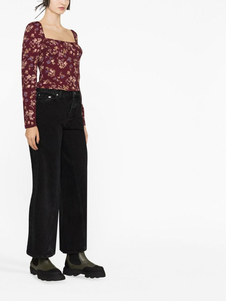 Red Demi Floral Print Top