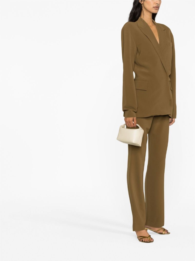 Brown Double-breasted Blazer