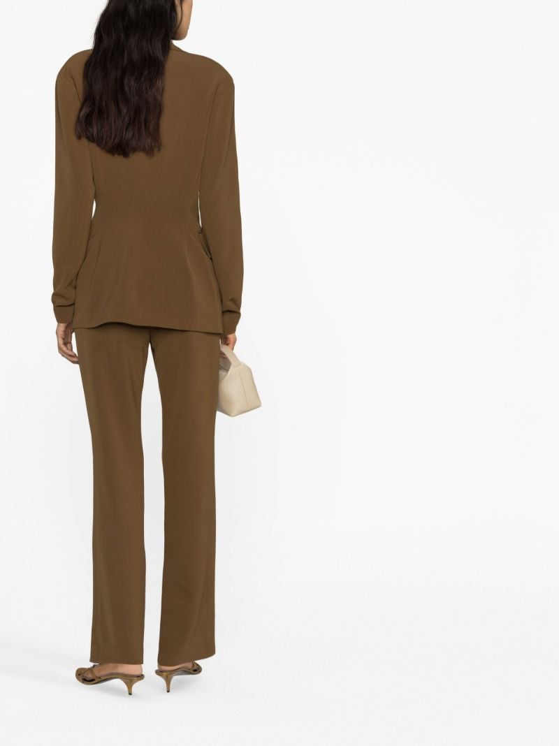 Brown Double-breasted Blazer