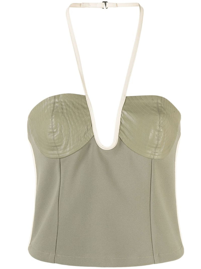 Green Nassia Halterneck Top