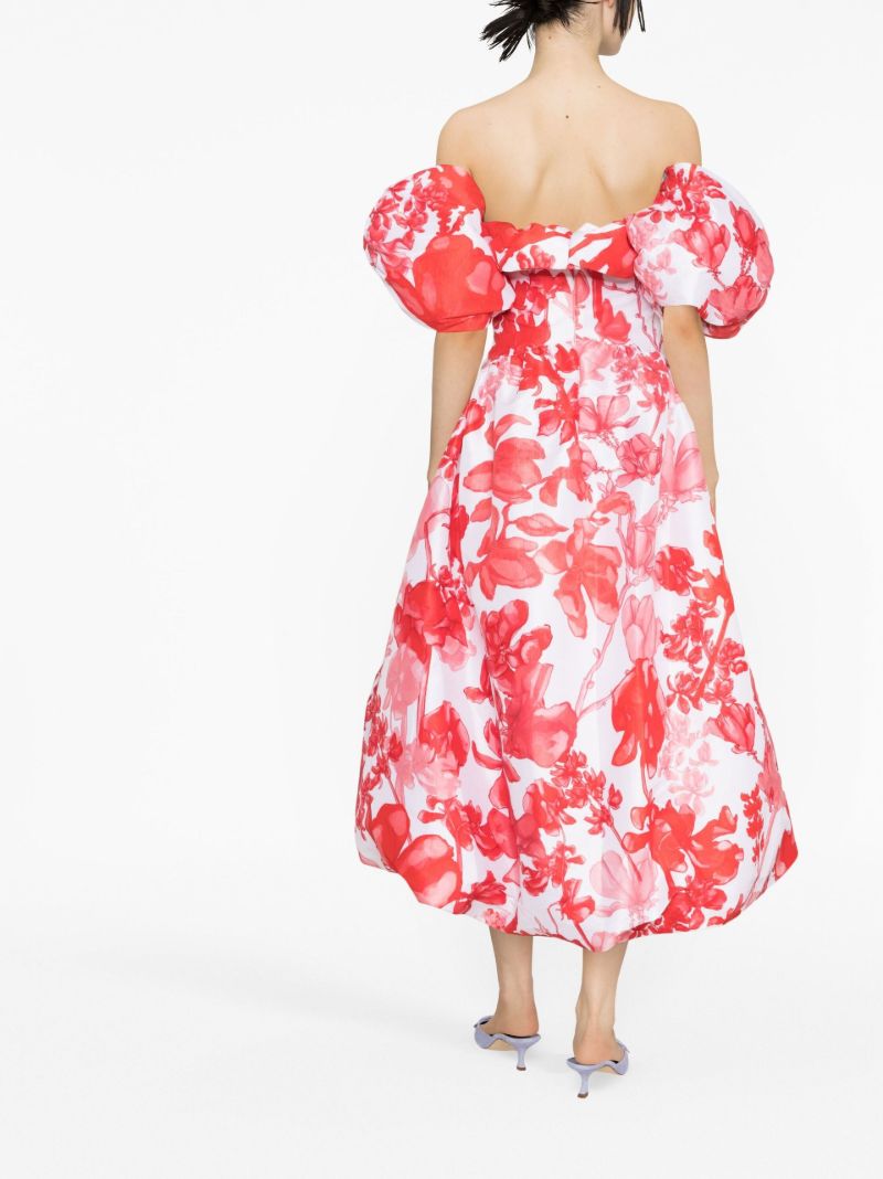Red Reshma Floral Print Dress