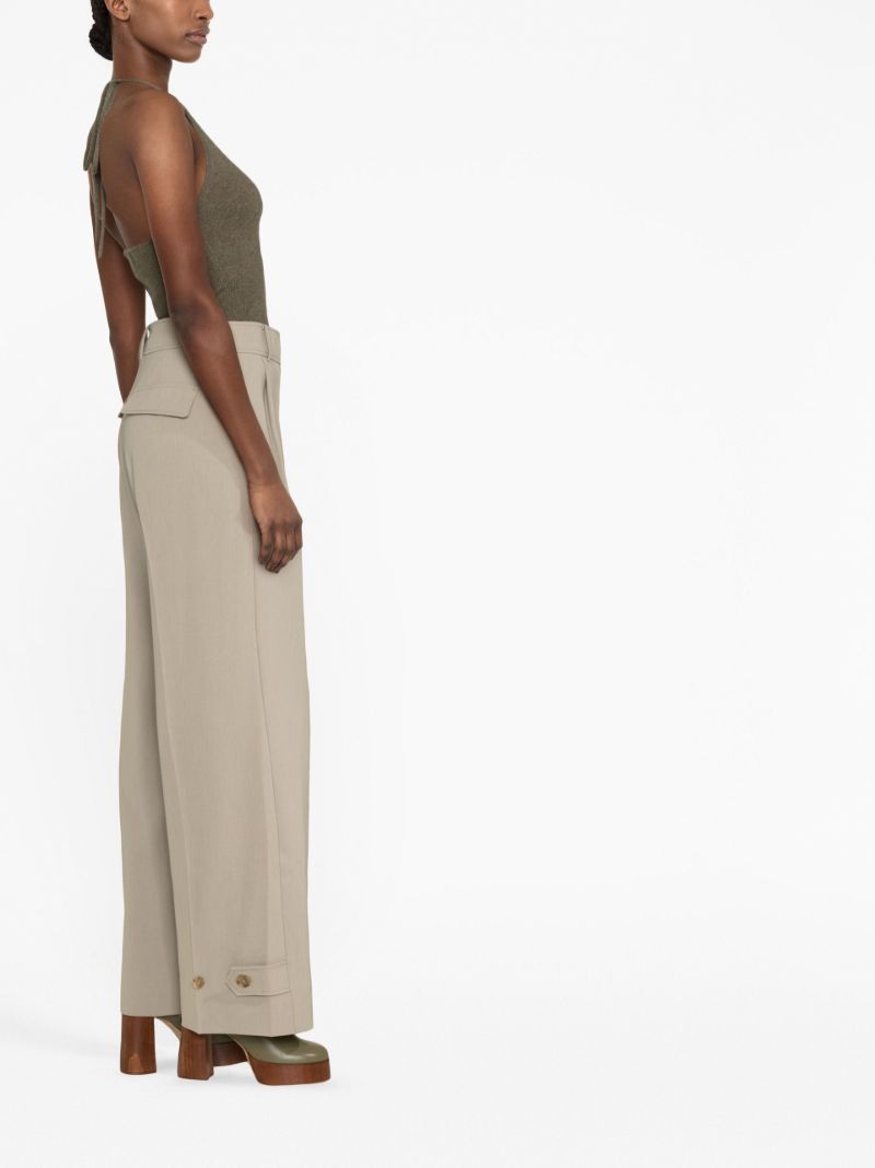 Green Nakita Wide-leg Trousers