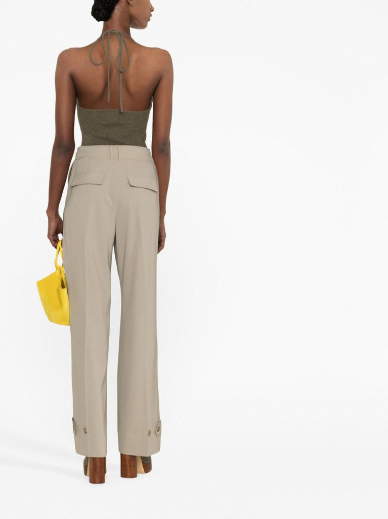 Green Nakita Wide-leg Trousers