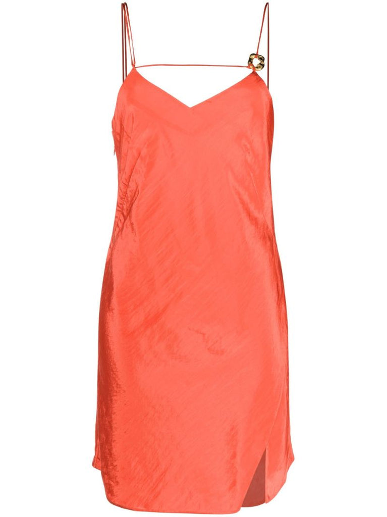 Red Sabine Crinkle Mini Dress