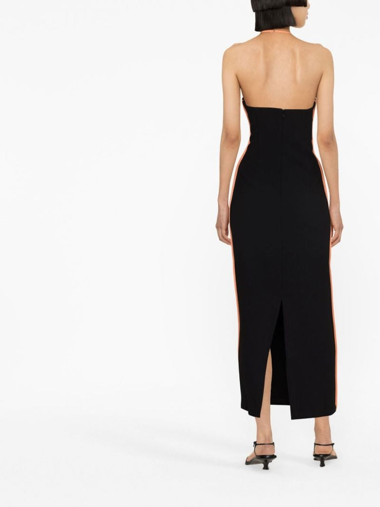 Black Nassia Halterneck Midi Dress