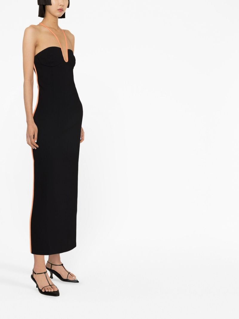Black Nassia Halterneck Midi Dress