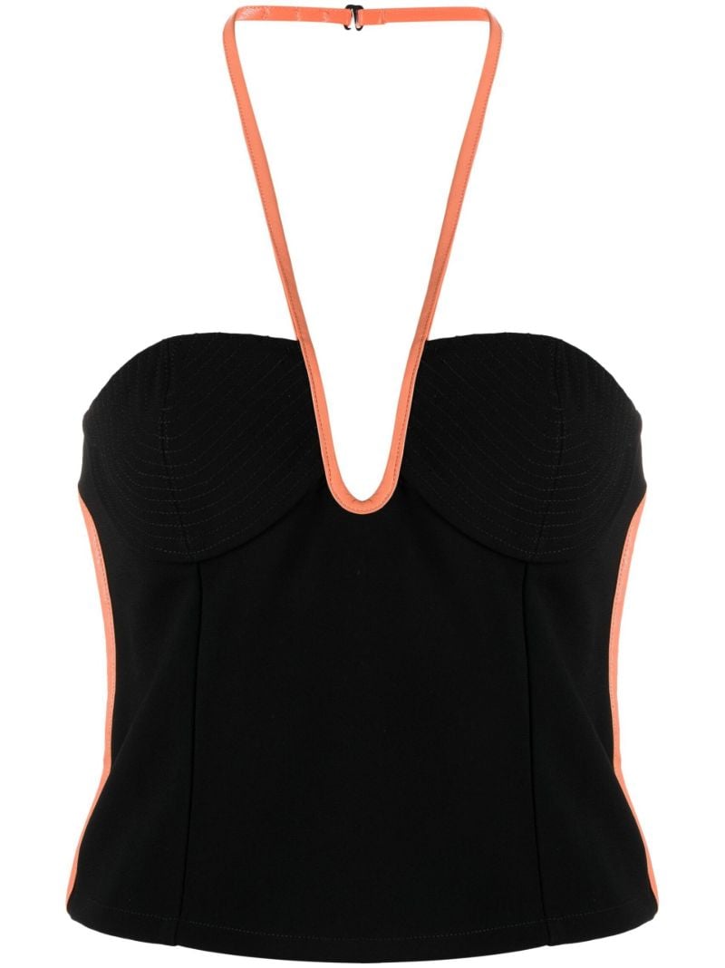 Black Nassia Halterneck Top