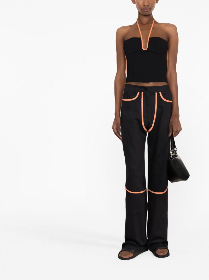 Black Nassia Halterneck Top