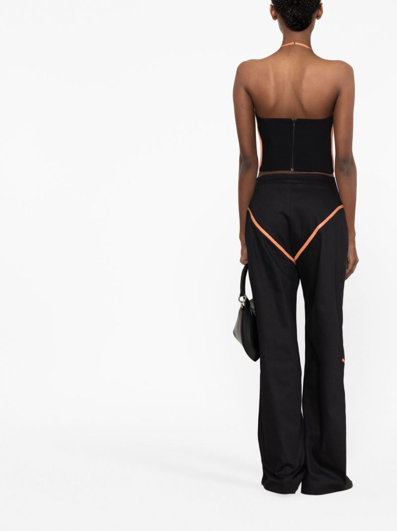 Black Nassia Halterneck Top